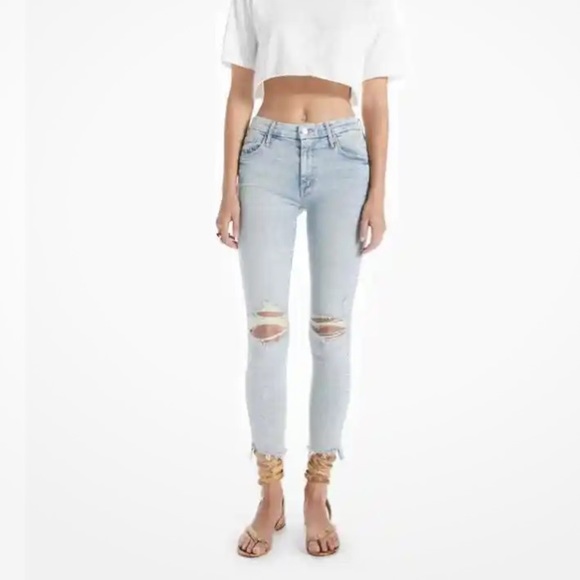 Mother The Stunner Zip Ankle Step Fray Size 27 - Picture 2 of 5